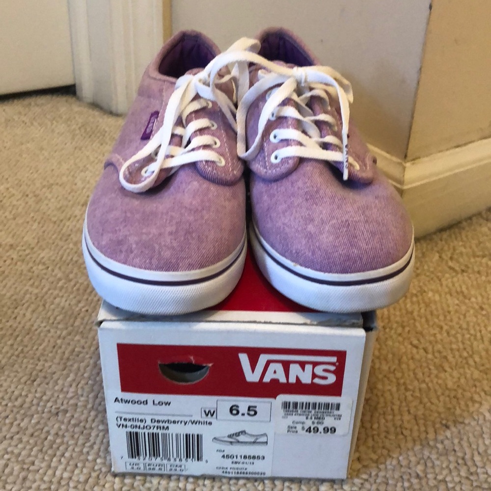 Never worn purple Vans sneakers